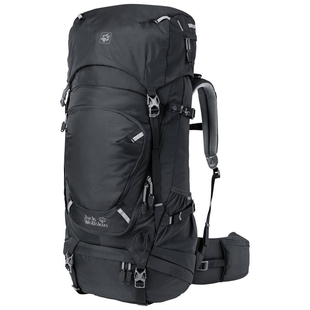 Jack Wolfskin HIGHLAND TRAIL 50 Női Trekking Hátizsák Fekete - AOUDJG-617